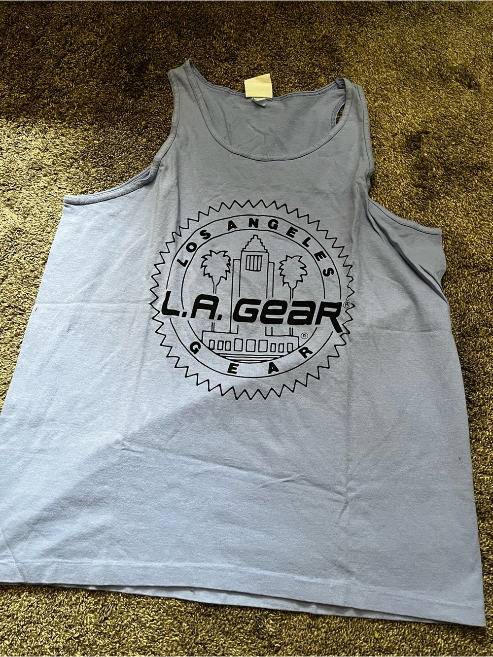 Vintage 90s L.A. Gear Light Blue Logo Tank Top